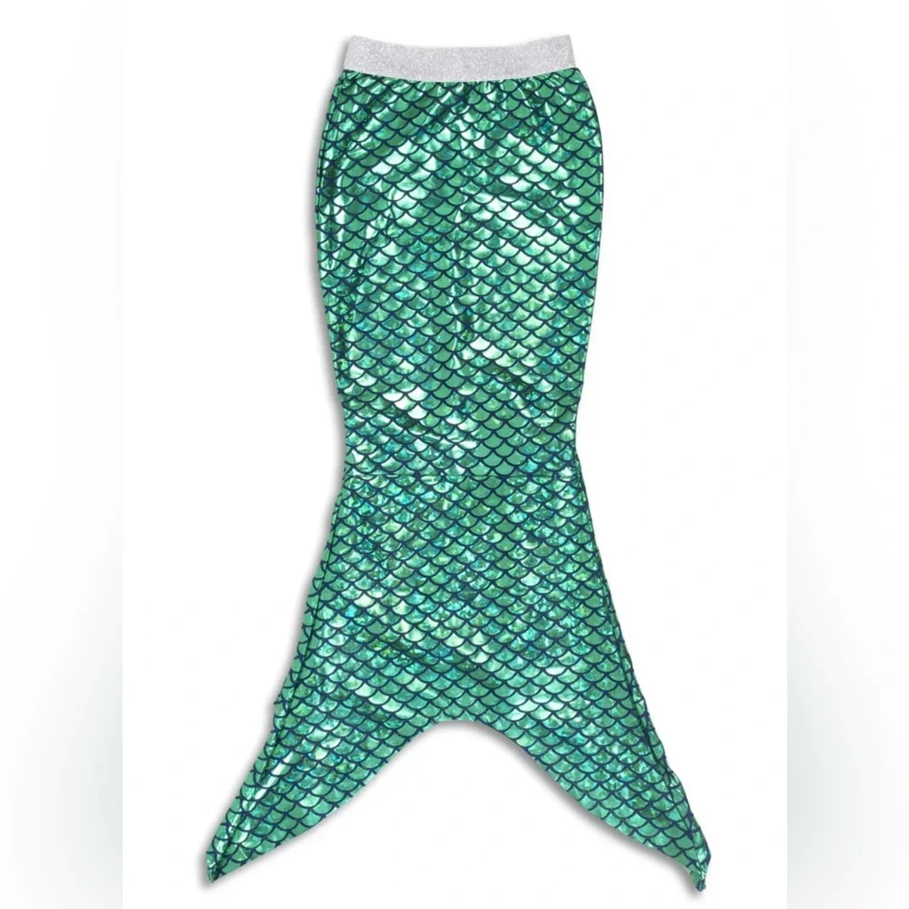 Shade Critters Girl’s Green Metallic Mermaid Tail Skirt - YLG (10-12)